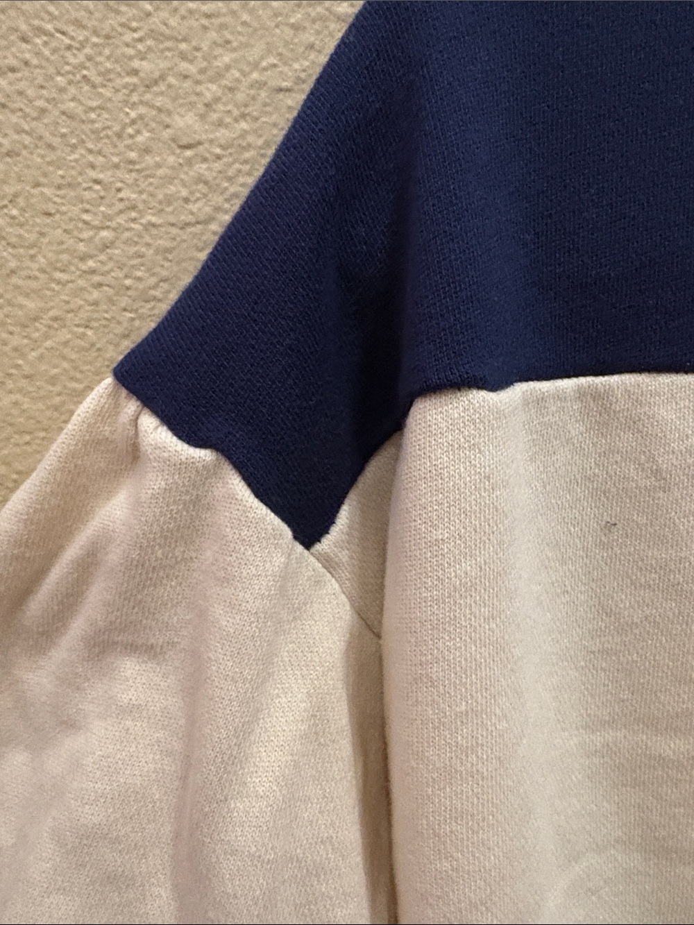 Z Supply Navy, White & Tan Striped Cropped Rugby Pullover - Picture 5 of 8